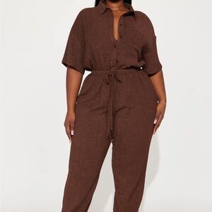 Chocolate brown jumpsuit